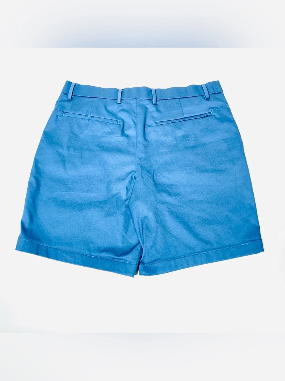 Banana Republic Aiden Golf Shorts Men’s 35 Blue Stretch Performance Flat Front